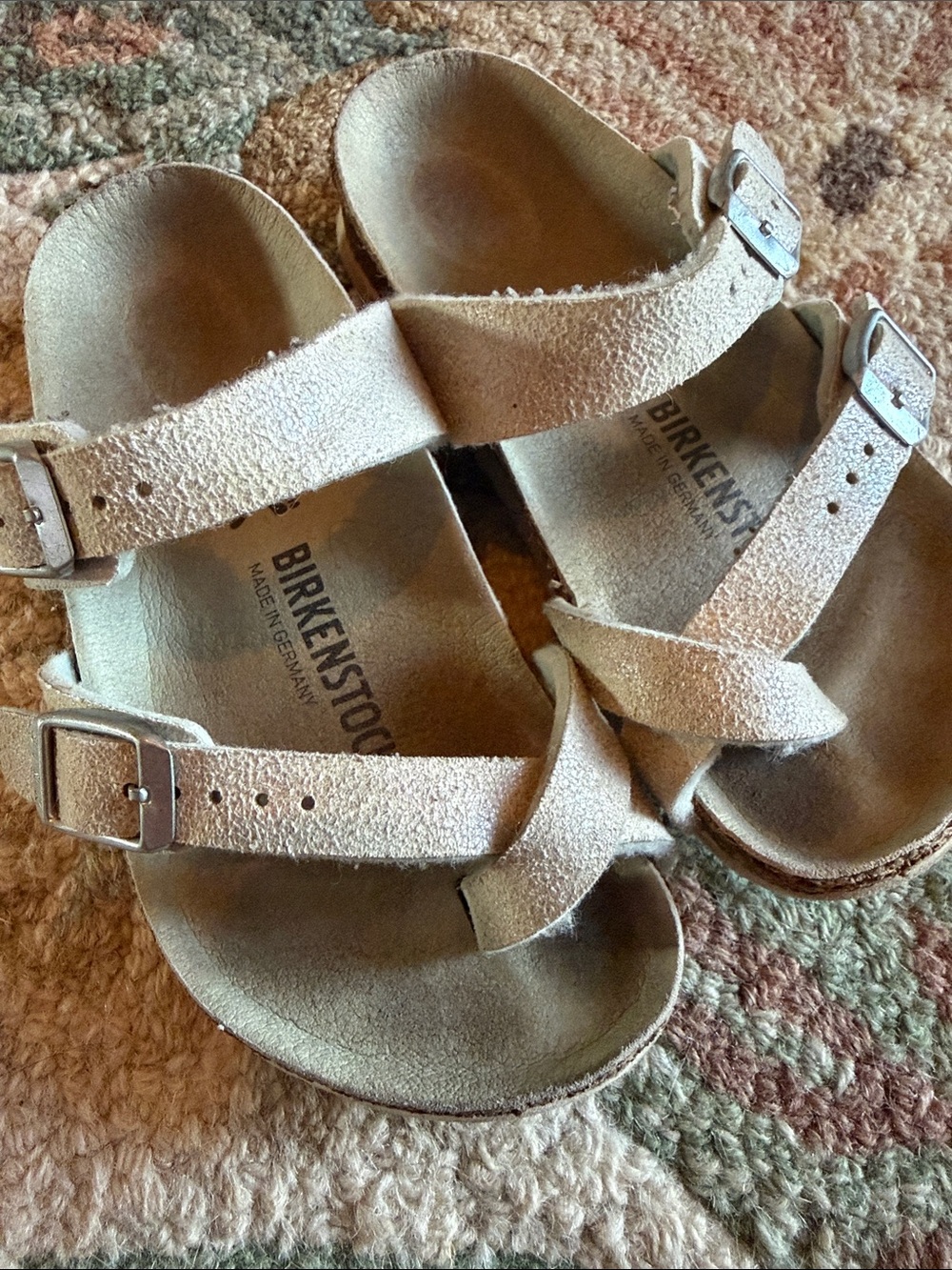Birkenstock Kids Blush Pink Suede Double-Strap Sandals - Picture 5 of 5